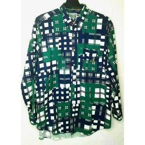 Vintage Mens Siegfried Long Sleeve XLT Striped Shirt Button Up Button Down Crest